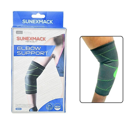 Sunexmack Fitness Elbow Support Brace Without Straps Pack of 4 | Compression Elbow Support for Gym, Sports & Daily Use