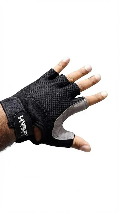 Liveup Gym Gloves LS 3077-B | Workout Gloves for Weightlifting, Fitness Training & Gym Support