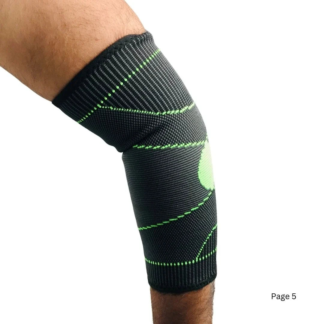 Sunexmack Fitness Elbow Support Brace Without Straps Pack of 4 | Compression Elbow Support for Gym, Sports & Daily Use