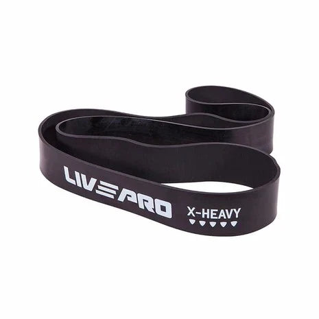 Livepro Super Band Latex Loop Band XTRA Large 70mm Black 65-170lbs | Heavy Duty Pull Up Assist, Strength Training & Power Band