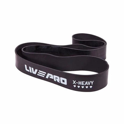 Livepro Super Band Latex Loop Band XTRA Large 70mm Black 65-170lbs | Heavy Duty Pull Up Assist, Strength Training & Power Band