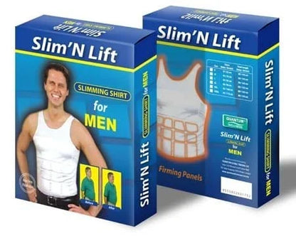 Men Slimming Vest Body Shaper (Black & White) | Slim Fit Compression Shirt for Tummy Control & Fat Burning – Sizes M, L, XL, 2XL