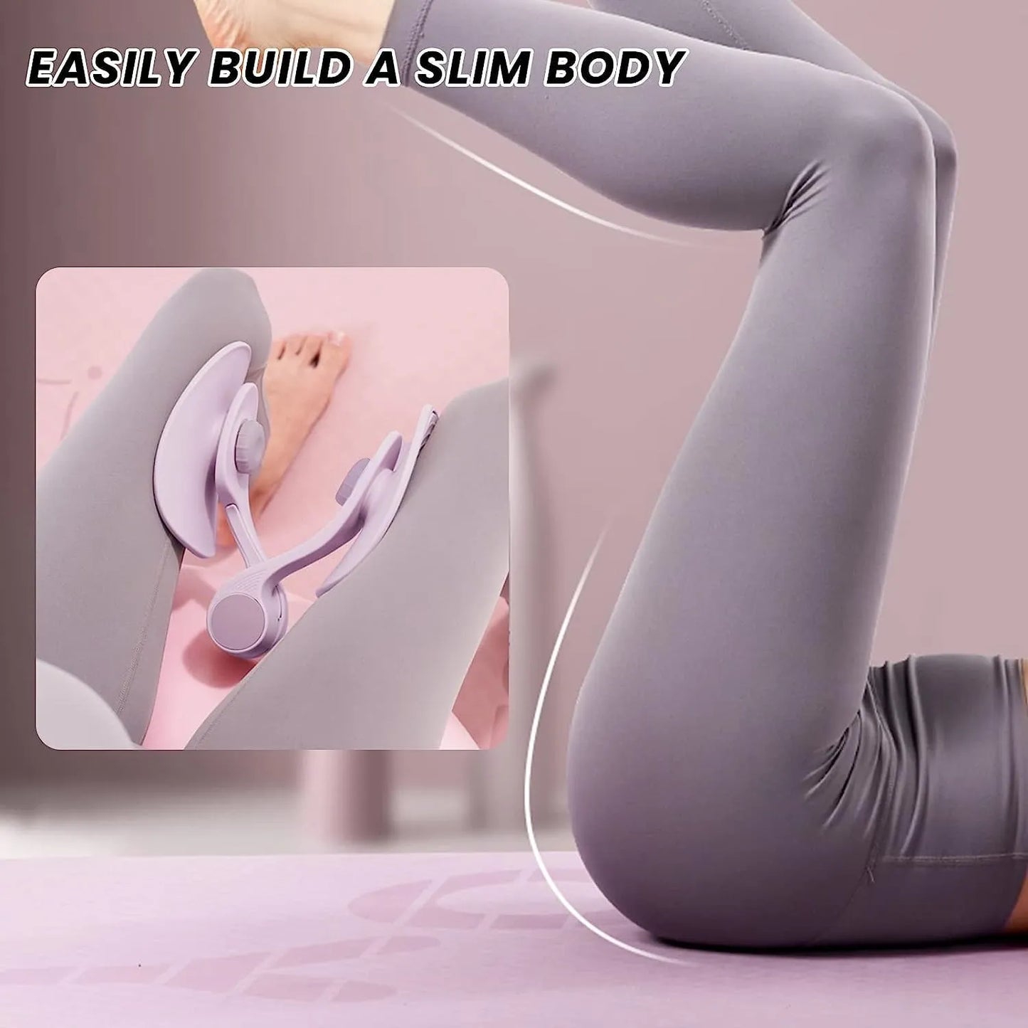 Thigh Master Exerciser Rotating Panel, High-Resistance Spring & Silicone Joint, Kegel Exercise Device for Inner Thigh Toning, Butt Lifting, Pelvic Floor & Leg Workout Training