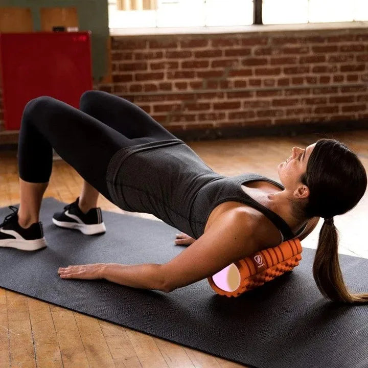 Yoga Foam Grid Roller (13 & 18 Inches) | High-Density EVA Muscle Massage Roller for Deep Tissue Recovery, Stretching, Yoga, Pilates & Fitness Therapy