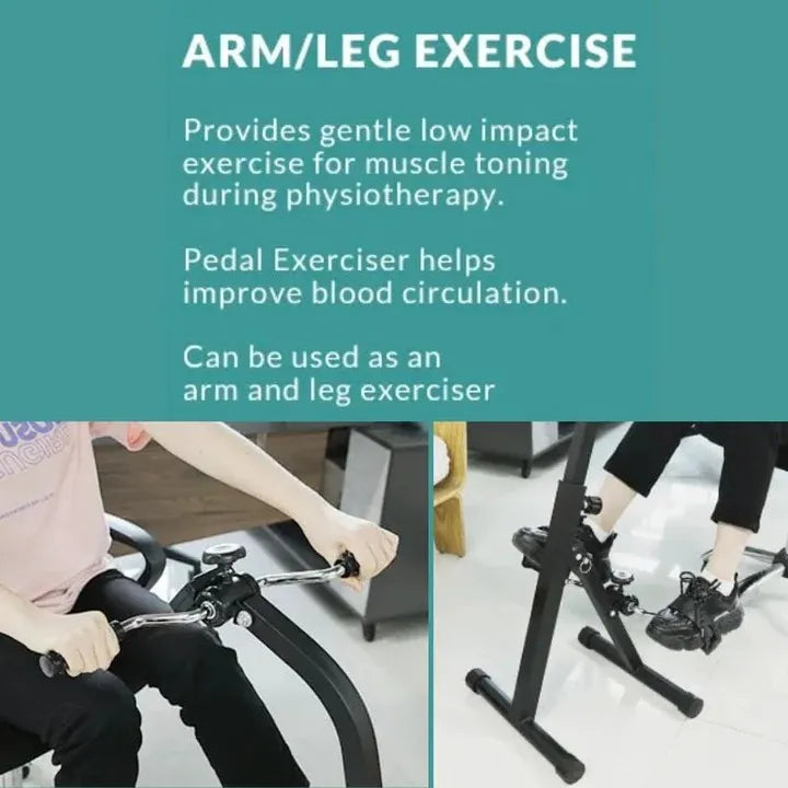Mini Exercise Cycle for Arms & Legs with Digital Meter – Portable Pedal Exerciser for Home & Office Fitness, Physiotherapy & Rehabilitation