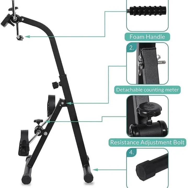 Mini Exercise Cycle for Arms & Legs with Digital Meter – Portable Pedal Exerciser for Home & Office Fitness, Physiotherapy & Rehabilitation