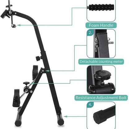 Mini Exercise Cycle for Arms & Legs with Digital Meter – Portable Pedal Exerciser for Home & Office Fitness, Physiotherapy & Rehabilitation
