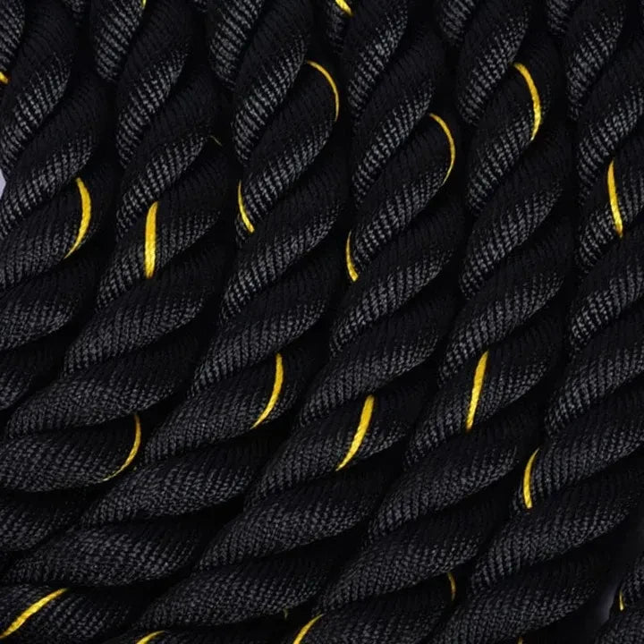 Heavy Duty Battle Rope 9 Meter & 12 Meter with 38MM & 50MM Thickness | 3-Strand PolyDacron CrossFit Strength Training Rope for Cardio & Full Body Workout