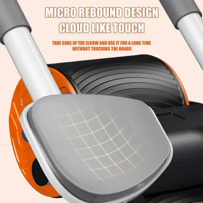 Abdominal Wheel Roller with Elbow Support Automatic Rebound Double Wheel (105mm), Small Size (Medium Quality), Large Size (Premium Quality),  Ab Roller for Core Strength Training,  Abs Workout, Home Gym Exercise Equipment with Non-Slip Grip