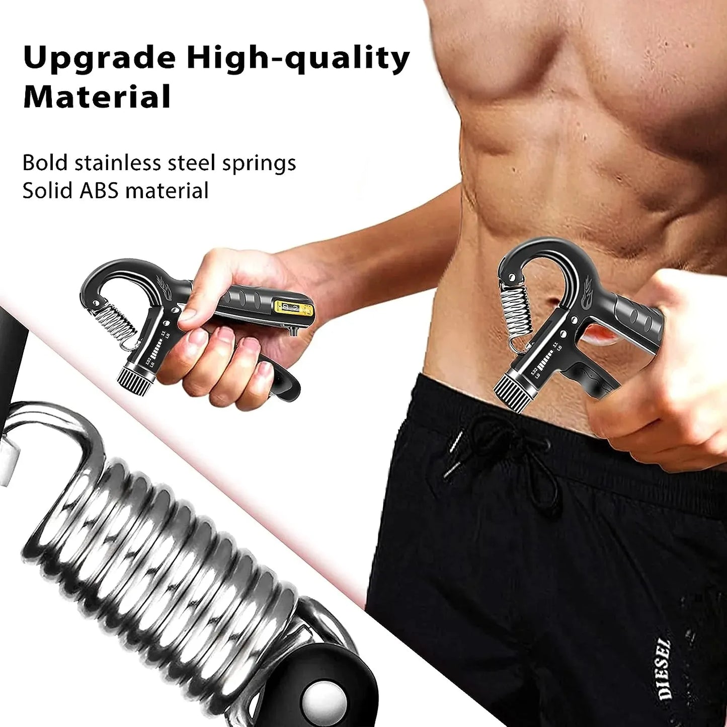 Adjustable Hand Gripper 3–60KG (pack of 2) – Forearm & Grip Strength Trainer with Counter ( Pack of 2 )