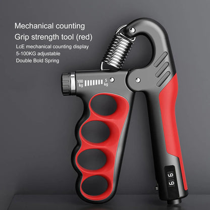 Adjustable Hand Gripper 5–100KG Metal Finger Grip Strengthener for Hand Exercise, Wrist Training, Forearm Strength & Fitness Workout