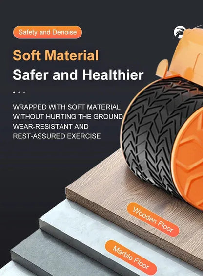 Abdominal Wheel Roller with Elbow Support Automatic Rebound Double Wheel (105mm), Small Size (Medium Quality), Large Size (Premium Quality),  Ab Roller for Core Strength Training,  Abs Workout, Home Gym Exercise Equipment with Non-Slip Grip
