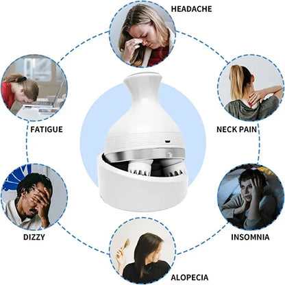 Hair Scalp Massager Rechargeable 3D Electric Head Massager Machine 5W 5V 800mAh Cordless Handheld Rotating Massage Device with Multiple Modes, 90–120 Min Runtime, 2–3 Hour Charging for Hair Growth & Relaxation