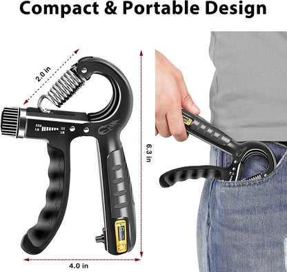 Adjustable Hand Gripper 3–60KG (pack of 2) – Forearm & Grip Strength Trainer with Counter ( Pack of 2 )