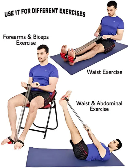 Double Spring Tummy Trimmer for Home Gym Workout – Available in Medium & High Quality | Heavy Duty Resistance Spring Ab Exerciser for Belly Fat, Core Strength & Full Body Fitness