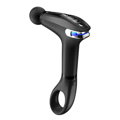 Blueidea BLD-326 Fascial Gun Pro Massager 7.4V 30W LED Display Extended Handle 2 Modes 8-Gear Speed Cordless Deep Tissue Massage Gun with 4 Heads for Muscle Relief & Recovery