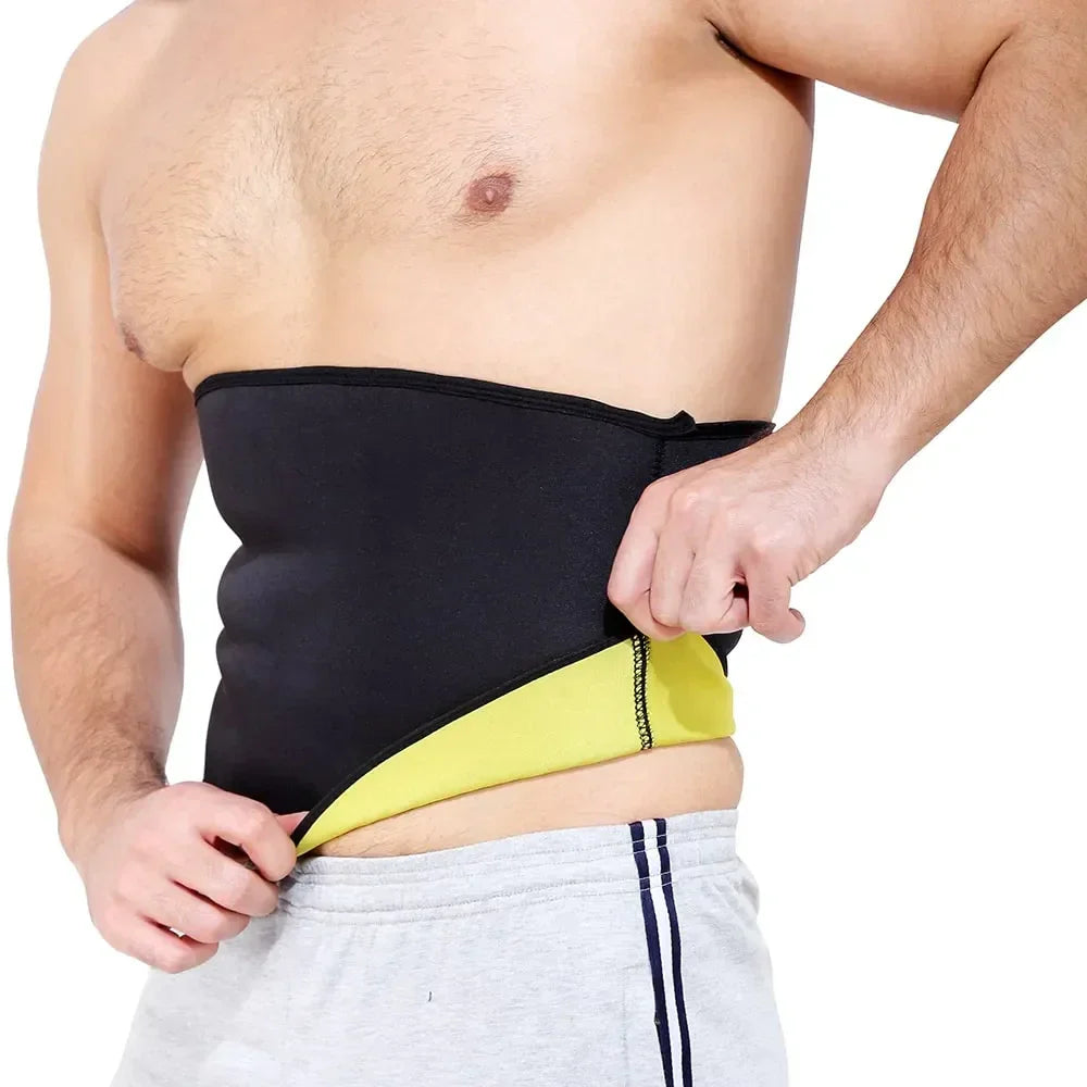 Hot Shaper Neoprene Waist Trimmer Belt for Men & Women (Small, Medium, Large, XL, 2XL, 3XL) – Adjustable Sweat Slimming Tummy Belt with Lower Back Support & Body Shaper Compression Wrap