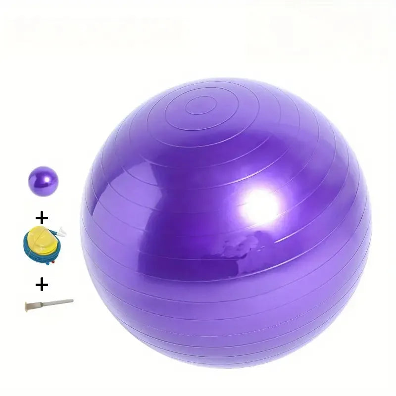 Anti-Burst Exercise Gym Ball with Air Pump, Non-Slip Yoga Stability Ball in 25CM, 65CM, 75CM, 85CM & 100CM Sizes for Core Strength, Balance, Home Workout & Physical Therapy