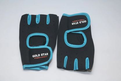 Gold Star Gym Half Cut Gloves Medium Size Imported Synthetic Non-Slip Grip Workout Training Gloves for Weight Lifting, Gym Exercise & Fitness Protection