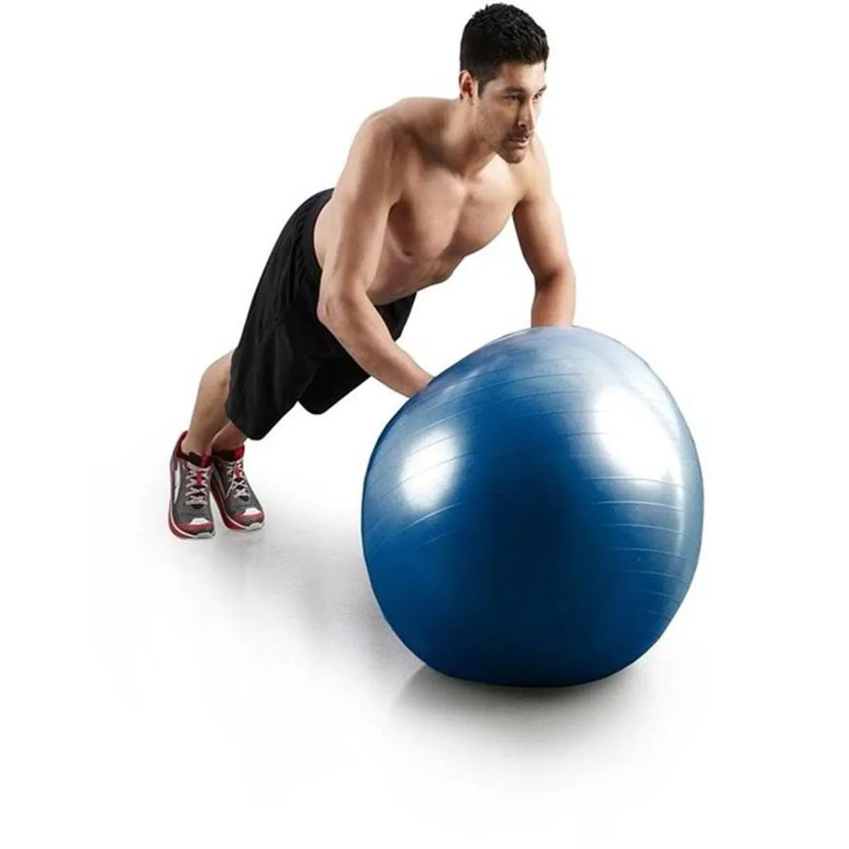 Anti-Burst Exercise Gym Ball with Air Pump, Non-Slip Yoga Stability Ball in 25CM, 65CM, 75CM, 85CM & 100CM Sizes for Core Strength, Balance, Home Workout & Physical Therapy