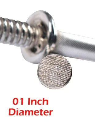 Iron Steel Barbell Rod (3ft, 4ft, 5ft, 6ft) | 1-Inch Chrome Finish Solid Weight Lifting Bar with Diamond Knurled Grip, Spinlock Collars for Home & Gym