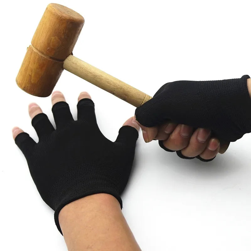 Half Finger Gym Gloves – Fingerless Workout Gloves for Weightlifting & Fitness