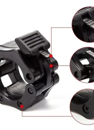 Barbell Spinlock Collars (2 Inch Olympic) – ABS Plastic Heavy Duty Barbell Locks | Supports 200–500lbs | Pack of 2 for Barbell, Dumbbell, EZ & W Bars