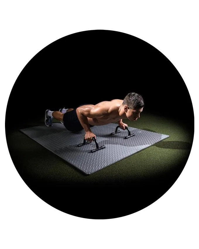Gym Floor Mats Foam Set of 4 (2x2 Feet) | Interlocking EVA Foam Exercise Mats 12mm–25mm Anti-Slip Protective Flooring for Home Gym & Workout Areas