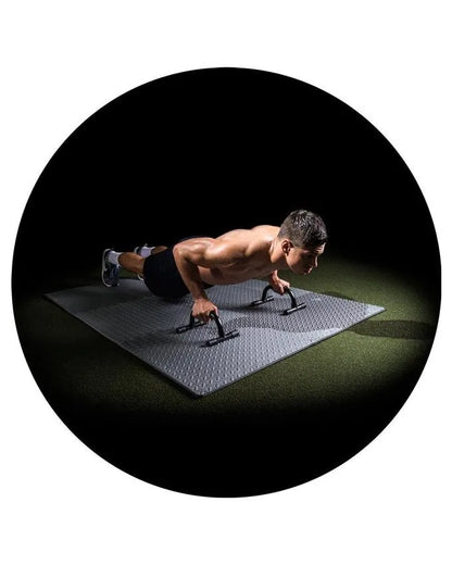 Gym Floor Mats Foam Set of 4 (2x2 Feet) | Interlocking EVA Foam Exercise Mats 12mm–25mm Anti-Slip Protective Flooring for Home Gym & Workout Areas