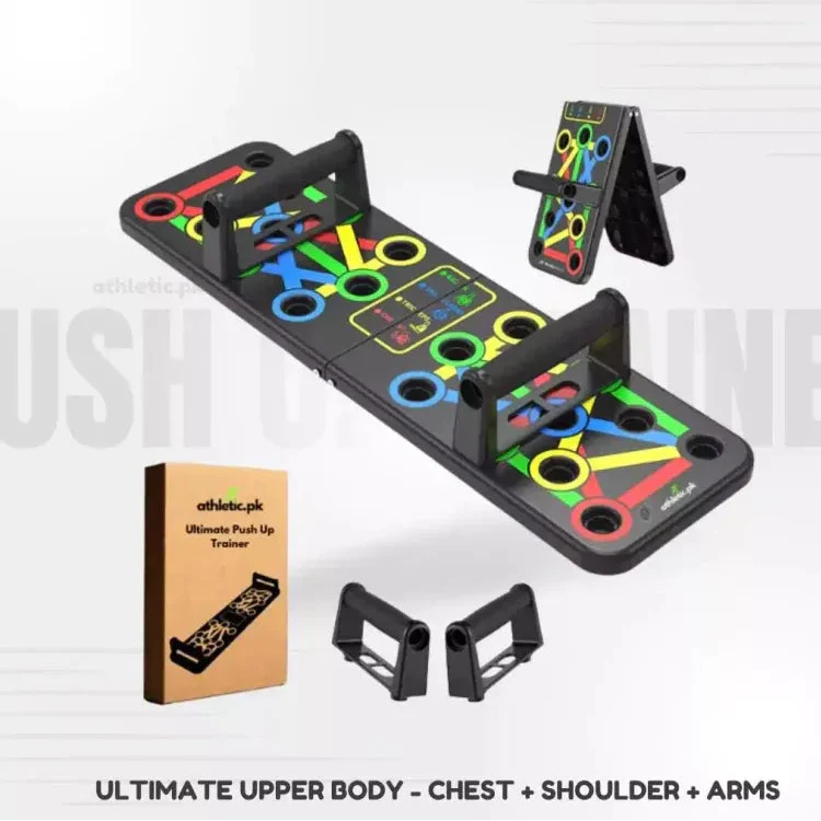 14 in 1 Foldable Push Up Board with Color-Coded Training System | Portable Push-Up Stand for Chest, Shoulders, Triceps & Back Workout | Home Gym Fitness Equipment for Men & Women