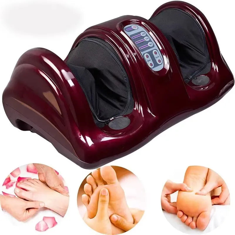 Shiatsu Electric Foot and Leg Massager 40W with Heating Function, 6 Massage Intensity Levels, Kneading & Rolling Therapy, Auto/Manual Modes and Vibration Foot Massage Machine