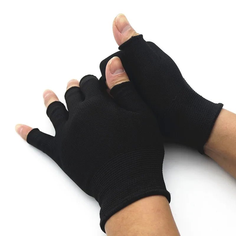 Half Finger Gym Gloves – Fingerless Workout Gloves for Weightlifting & Fitness