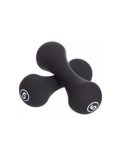 Liveup Bone Shape Neoprene Dumbbells Pair 0.5KG to 5KG Each | Steel Core Anti-Slip Hand Weights for Home Gym, Aerobics & Strength Training