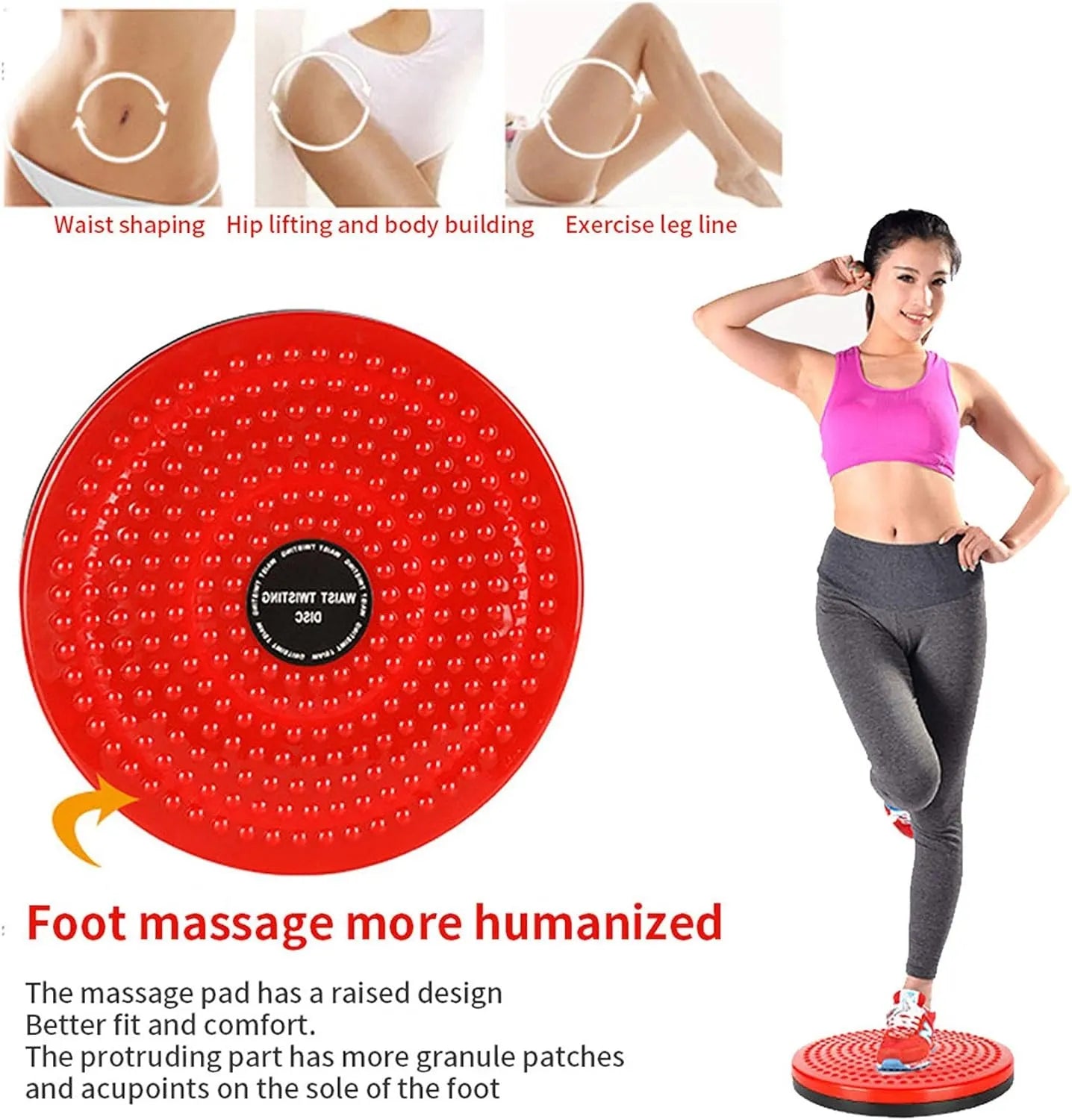 Waist Twisting Disc Rotating Balance Board 25cm Body Aerobic Exercise Figure Trimmer for Waist Slimming, Core Strength, Fat Burning & Home Fitness Workout