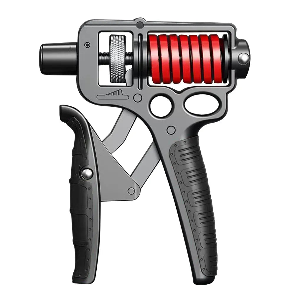 5–165KG Adjustable Hand Grip Strengthener with Steel Spring, R-Shape Wrist & Forearm Trainer, Heavy Duty Grip Exerciser for Arm, Hand & Strength Training (166×128×57mm)