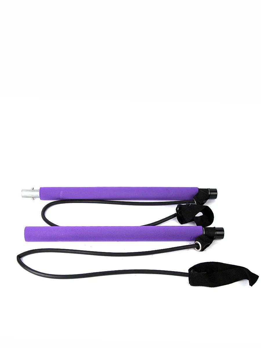 Pilates Studio Resistance Bar Kit with Latex Resistance Bands | Premium AAA+ Rubber Latex Yoga & Fitness Trainer for Stretching, Pilates & Home Workouts
