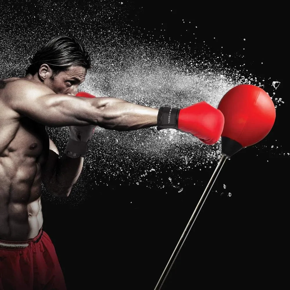 Adults Free Standing Punching Set – Boxing Ball with Gloves & Air Pump, Adjustable Height 126–146cm, Freestanding Punch Bag for Home Workout, Stress Relief Training Equipment (Unisex)