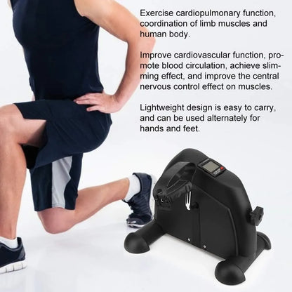 Mini Exercise Bike – Portable Digital Pedal Exerciser for Legs Workout at Home