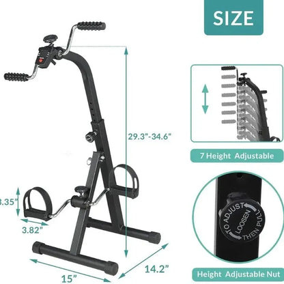 Mini Exercise Cycle for Arms & Legs with Digital Meter – Portable Pedal Exerciser for Home & Office Fitness, Physiotherapy & Rehabilitation