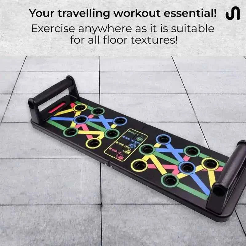 14 in 1 Foldable Push Up Board with Color-Coded Training System | Portable Push-Up Stand for Chest, Shoulders, Triceps & Back Workout | Home Gym Fitness Equipment for Men & Women
