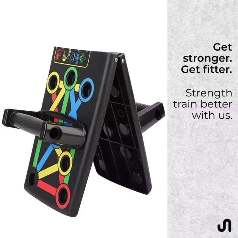 14 in 1 Foldable Push Up Board with Color-Coded Training System | Portable Push-Up Stand for Chest, Shoulders, Triceps & Back Workout | Home Gym Fitness Equipment for Men & Women