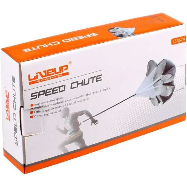 LIVEUP LS3674 Speed Shute | Speed Resistance (Up to 15 lbs) Parachute for Sprint Training, Agility, Acceleration & Strength Workout