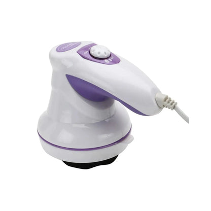 Electric Spin Tone Body Massager Machine AC 220V 60Hz 25W with 5 Removable Heads, Adjustable Speed, Dial Control, 7.5cm Roller Head, Portable 1.0kg Slimming & Relax Full Body Massage Device