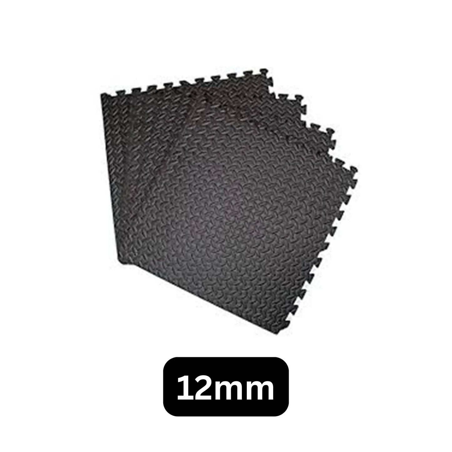 Gym Floor Mats Foam Set of 4 (2x2 Feet) | Interlocking EVA Foam Exercise Mats 12mm–25mm Anti-Slip Protective Flooring for Home Gym & Workout Areas