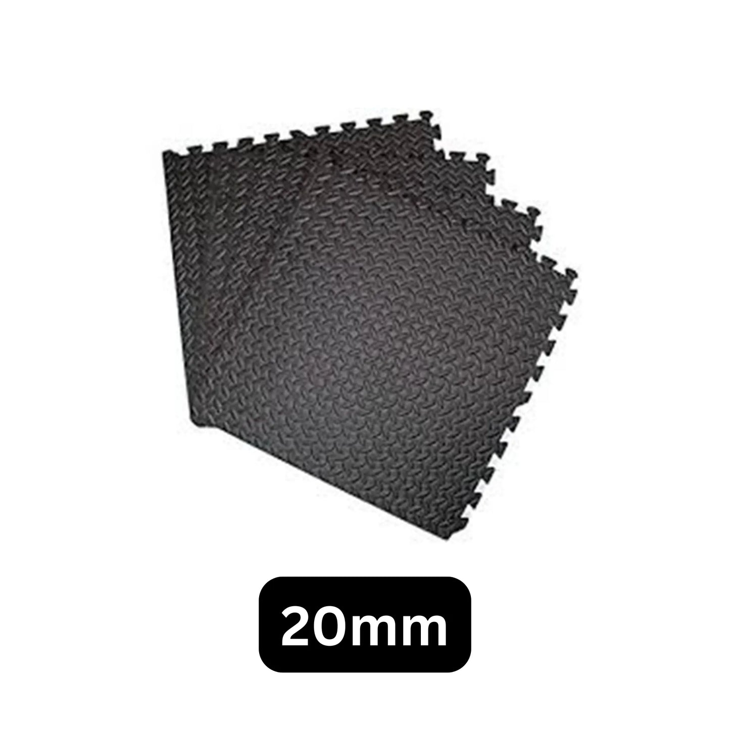 Gym Floor Mats Foam Set of 4 (2x2 Feet) | Interlocking EVA Foam Exercise Mats 12mm–25mm Anti-Slip Protective Flooring for Home Gym & Workout Areas