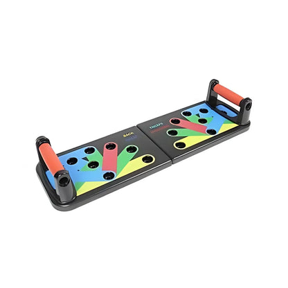 12 in 1 Push-Up Board Multi-Functional Fitness Training System with Color-Coded Positions, Environmental ABS Plastic, 60.8×18.5×2cm Foldable Body Building Push-Up Rack for Chest, Arms, Back & Core Workout