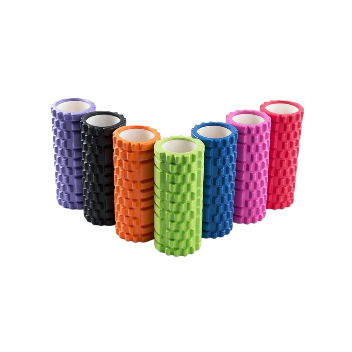 Yoga Foam Grid Roller (13 & 18 Inches) | High-Density EVA Muscle Massage Roller for Deep Tissue Recovery, Stretching, Yoga, Pilates & Fitness Therapy
