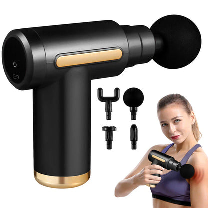 Blueidea BLD-720 Deep Tissue Massage Gun | 6 Speed Levels, 4 Massage Heads, USB Rechargeable Handheld Fascial Gun for Muscle Recovery & Pain Relief