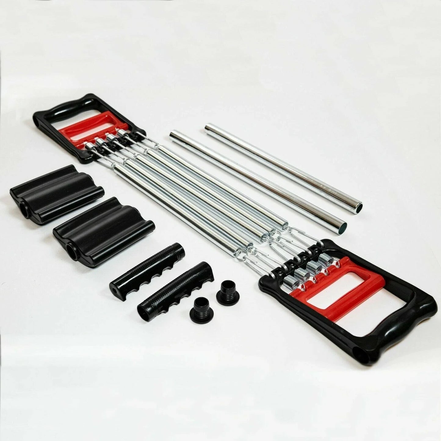 5 Springs Chest Expander with Tummy Trimmer 3-in-1 Multi-Purpose Exercise Spring Set for Full Body Workout, Strength Training, Muscle Building & Home Gym Fitness Equipment