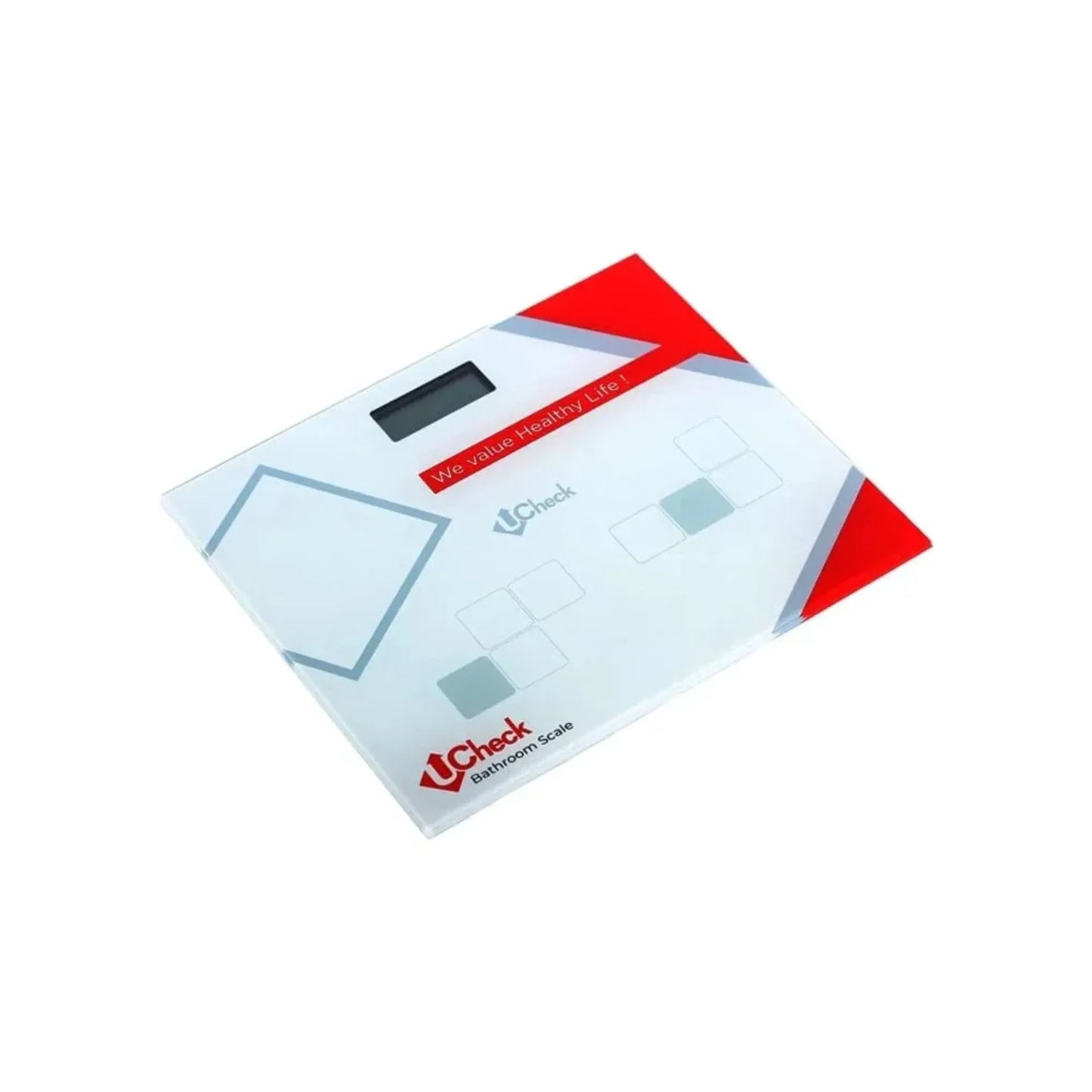 UCheck UC-5100 Digital Glass Body Weight Scale with LED Backlight Display, 150KG Capacity, 6mm Tempered Safety Glass, High Precision Sensors & Auto On/Off Electronic Weight Machine